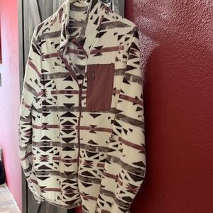 Tribal Print Fleece Jacket